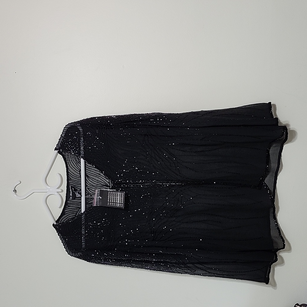 La madona beaded cover up open front